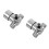 2Pièces Valve Mélangeuse Eau Chaude Froide Aluminium Durable Argent 9