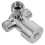 2Pièces Valve Mélangeuse Eau Chaude Froide Aluminium Durable Argent 2