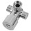 2Pièces Valve Mélangeuse Eau Chaude Froide Aluminium Durable Argent 3