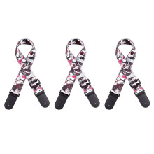 Horror Skull Leather Nylon Fluorescent Print Folk Guitar Strap Electric Guitar Strap, Acoustic Guitar Strap,B