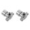 2Pièces Valve Mélangeuse Eau Chaude Froide Aluminium Durable Argent 8