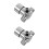 2Pièces Valve Mélangeuse Eau Chaude Froide Aluminium Durable Argent 4
