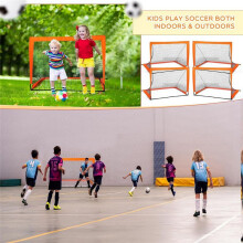 Porta da Calcio Arancione per Bambini, Portatile, Pieghevole, da Allenamento Mobile