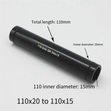 Mountainbike-Fahrrad 20-Mm-Steckachse Umrüstung auf 15-Mm-Steckachse Aluminiumlegierung Fahrrad-Vorderradgabel Steckachsennabe