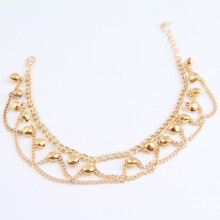 Gold Bead Women Chain Anklet Ankle Bracelet Barefoot Beach Foot Jewelry Sandal