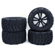 4PCS 125mm 1.9 Beadlock Wheel Rim Tire Set for 1/10 RC Crawler Car TRX4 RC-4WD D90 Axial SCX10 II III ,A