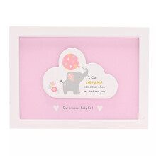 Celebrations Hello Baby Girl Dream Cloud Framed Plaque