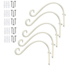 White Gardening Hook Flower Rack Balcony Garden Hanging Flower Rack Hook Hanging Plant Bracket Wall Hook