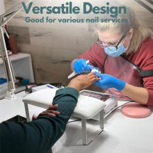 Nail Arm Rest, Detachable Arm Rest for Nails Tech, Non-Slip Hand Rest for Nails Tech,Nail Arm Rest for Nail Tech White