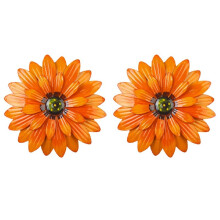 Orange Garden Courtyard Iron Sunflower Villa Decoration Gardening Wall Hanging