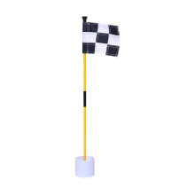 Black and White  Green Flag, Colorful Two-Section Checkered Green Target Hole Cup Flagpole,  Supplies