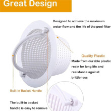 Panier de Filtre pour Écumoire de Piscine, Accessoires de Nettoyage, Accessoires de Vidange Murale, Panier de Filtre à Poignée