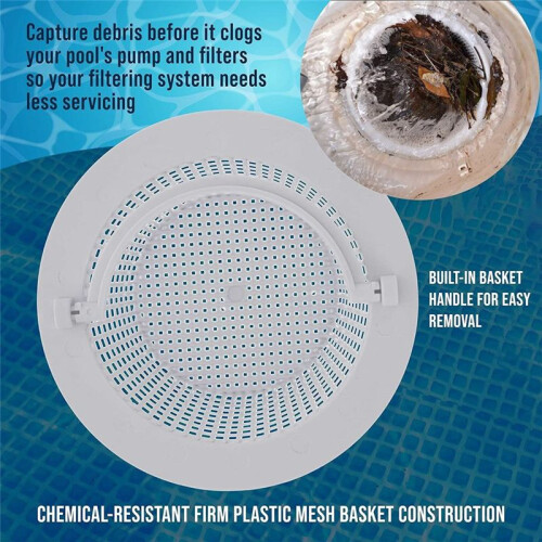 Pool Skimmer Filter Basket Cleaning Accessories Wall Drain Accessories Handle Filter Basket 1