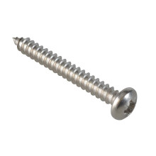 Forgefix Self-tapping Screws, Pozi, Pan Head, A2 Stainless Steel