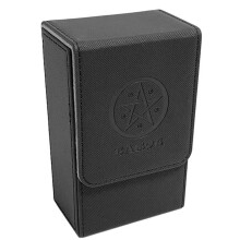 Caixa de Armazenamento de Cartas de Tarô Preto PU Leather Game Poker Deck Card Frame