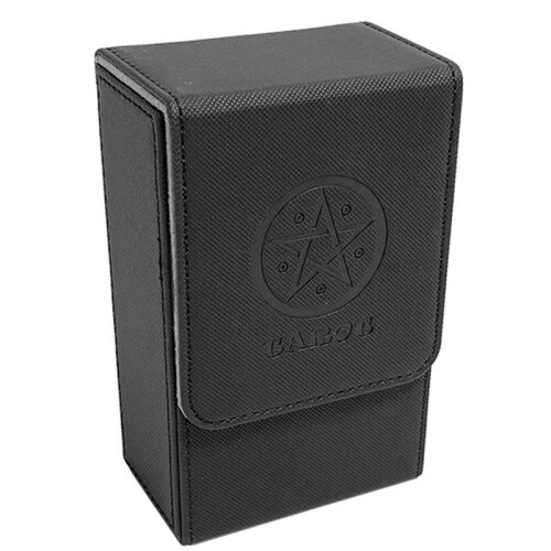 Black Tarot Card Storage Box PU Leather Game Poker Deck Card Frame