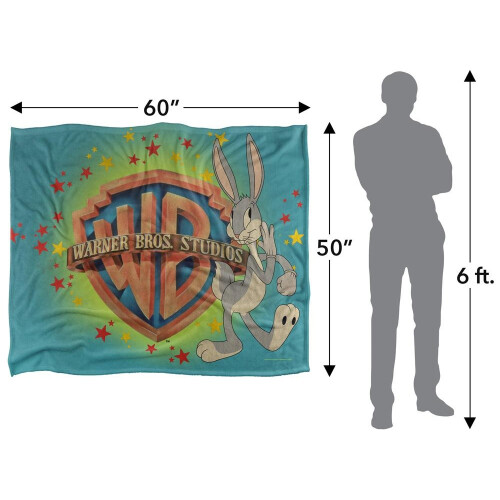 Warner Bros Warner Bros Silky Coloured Bugs Bunny Supersoft Blanket 2