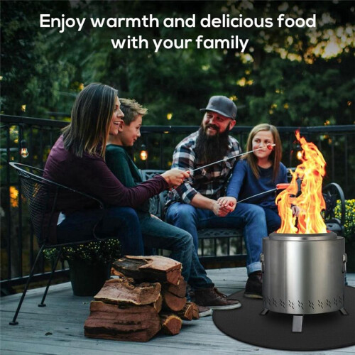 Fire Pit Mat for  Bonfire,Double-Sided Fireproof Firepit Mat Round Fire Pit BBQ Mat for Under Grill Mat 22Inch 2