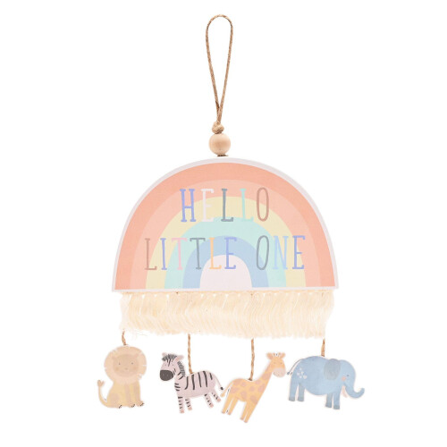 Celebrations Petit Cheri Rainbow Animal Plaque - Little One