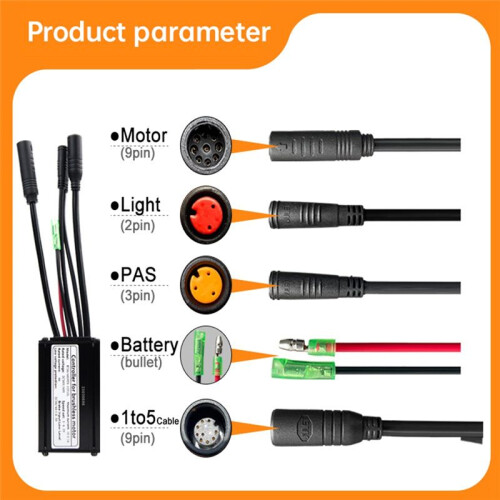 36V/48V 16A Electric Sine Wave Controller Set TF02S LCD Colorful Screen Instrument  Display Scooter Controller 2