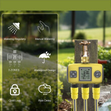 Automatischer Bewässerungstimer mit 3 Ausgängen, Gartenbewässerungssystem, Unabhängige Steuerung, Sprinklerprogrammierer, BSP3/4 Zoll