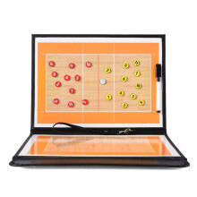 Foldable Volleyball Coaching Strategy Board Double-Sided Magnetic Board Kit for Outdoor Sport Training Match Supplies