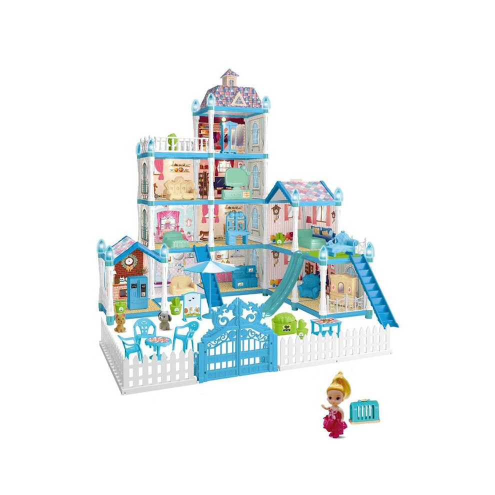 Tauoh House Doll Children's House Villa House Girl Princess Gift Box Castle Toy Diy Game Gift 556-63A