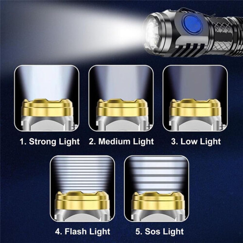 2Pcs  Flash Super Power Flashlight, Thumb Flashlight  Flashlights, Flashlight, Pocket Flashlight