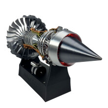 TR900/A380 Turbofan-Motorventilator Model 1:25 Wetenschappelijk Experiment Jet Elektrisch Vliegtuig Turbofan met Licht 3D-Geprint Speelgoed
