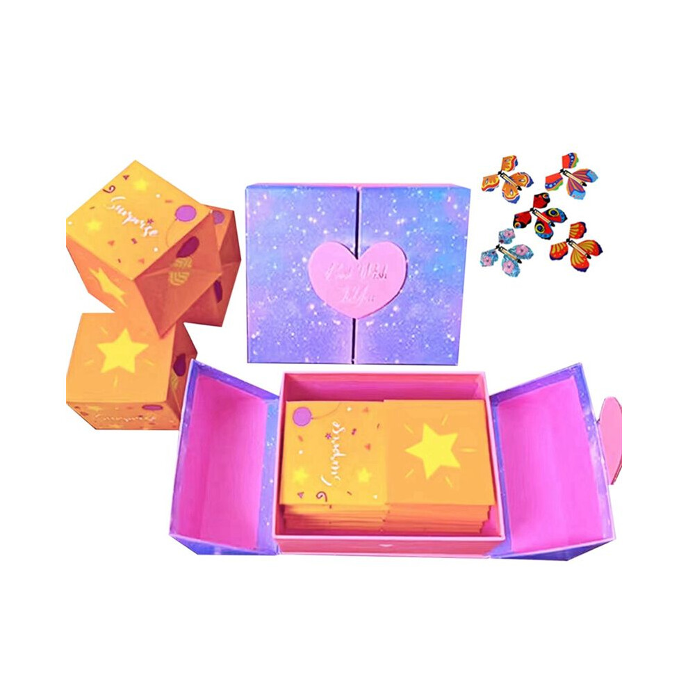 Tauoh Fashion Surprise Gift Box Set Personalized Gift Bag Birthday Gift Valentine's Day Gift Bouncing Red Envelope D