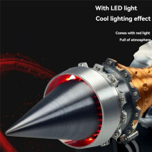 TR900/A380 Turbofan Engine Fan Model 1:25 Science Experiment Jet Electric Airplane Turbofan with Light 3D Printed Toys