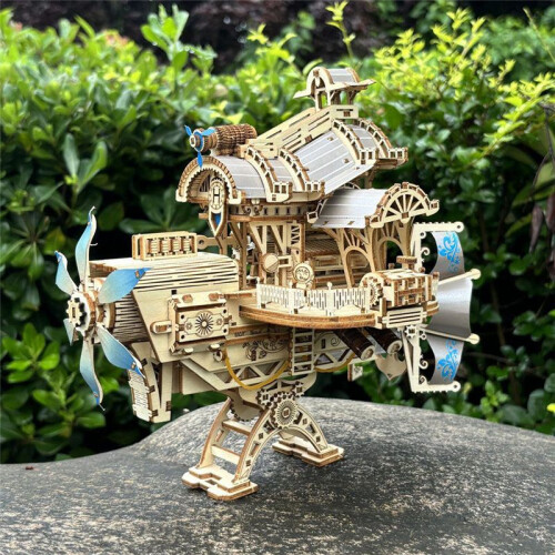 Spaceship Steampunk Mechanical Puzzle  Kit, Three-Dimensional Puzzle DIY Assembly 2