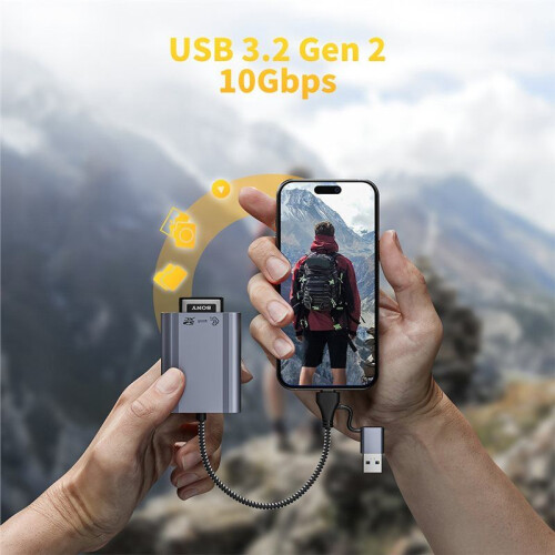 CFexpress Type-A Reader  Dual-Slot Memory Card 10Gbps USB 3.2 Gen 2 Type A CFexpress Adapter CFE/SD2.0 2