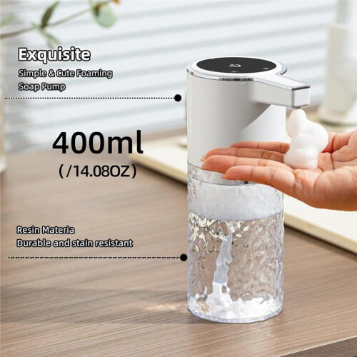 Automatic Foaming Soap Dispenser, 13 OZ Wall Mount Touchless Motion Sensor Foam Hand Dish Soap Dispenser