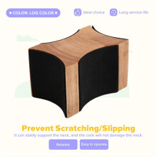 Guitar Neck Rest Support Anti Slip Wood Base 2 Usage Height String Instrument Stand for Electric Acoustic Bass Mandolin