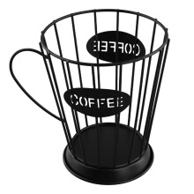 Coffee Pods Holder Coffee Capsules Storage Basket Kitchen Counter Storage Holders for Espresso Capsules (Small) -Black