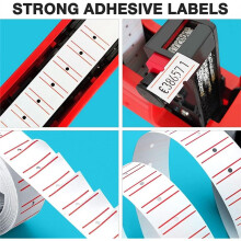 30 Rolls 15000pcs White Price Labels for Mx-5500 Labeller White Pricemarker Stickers 3 Piece Refill Ink Rolls