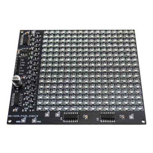 DIY Electronic Kit 256 LED Dot Matrix Advertising Screen Kit Light-Emitting Diode SMD Soldering Component Training Kit 1