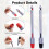 4pcs Wire Piercing Probe,Insulation Piercing Clip Set for Multimeter Voltage Testing Detect Automobile Circuit 4mm 2