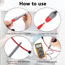 4pcs Wire Piercing Probe,Insulation Piercing Clip Set for Multimeter Voltage Testing Detect Automobile Circuit 4mm