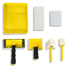 Paint Edger Tool Kit, 9 Inch Paint Pad Set,7 PCS Paint Edger with Trim, Touch- Pad,Corner Wall and Ceiling Pad Painter