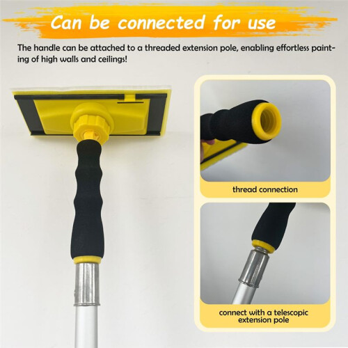 Paint Edger Tool Kit, 9 Inch Paint Pad Set,7 PCS Paint Edger with Trim, Touch- Pad,Corner Wall and Ceiling Pad Painter 2