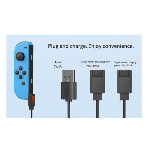 For  Controller USB Charger Cable 2 in 1 Travel Charging Cables Charging Cord for  Controller Charger