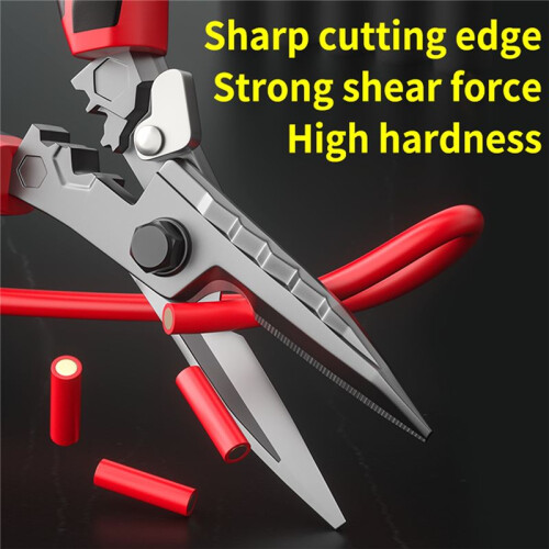 Multi-Functional Electrician Scissors,Crimping Wire Cutting Tool with Wrench Function for Metal Sheet and Cable Cutting 1