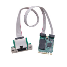 2.5Gb Network Adapter M.2 A+E to RJ45 COM Port RTL8125BG Chip 2.5G/1G/100Mbps Gigabit Ethernet LAN Card for Desktop PC