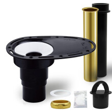 Kit di Scarico Grezzo per Vasca da Bagno Indipendente con Tubo In Ottone e Tubo In ABS