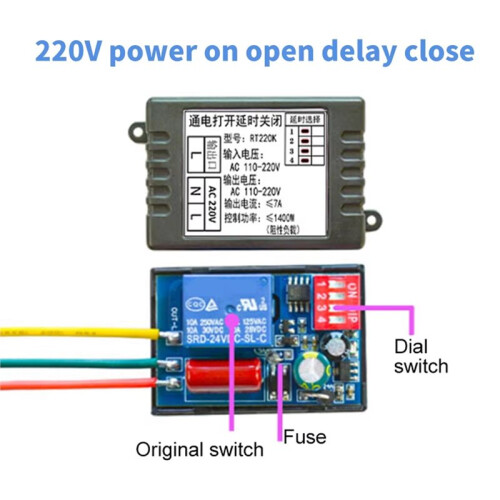 New AC 220V  Delay Relay Cycle Timer Control  Adjustable Timing Relay  Delay  Timing Relays 2