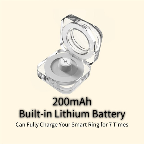 200mAh  Ring Charging Box Without Charging Cable Transparent Self-Activation Charger Box with LED Light Display 1