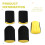 6 Inch Hand Sanding Blocks Rectangle and Mouse-Shaped Hook for Woodworking Hook Backing Sandpaper Holder 5Pcs 7