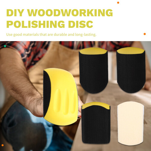 6 Inch Hand Sanding Blocks Rectangle and Mouse-Shaped Hook for Woodworking Hook Backing Sandpaper Holder 5Pcs 2